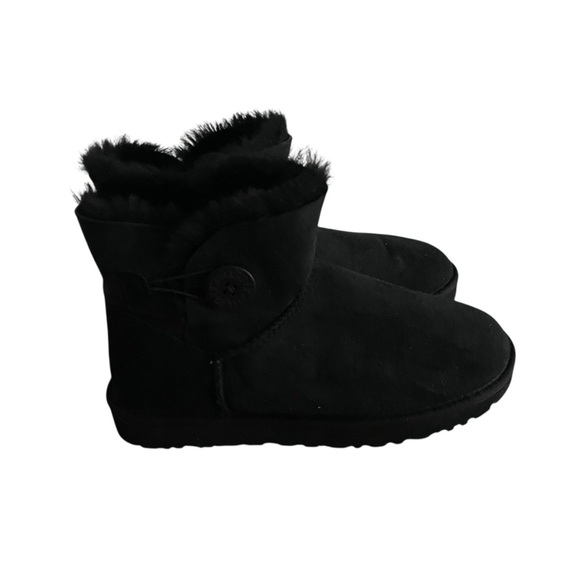 NWT UGG Bailey Button II Black Winter Boots with Plush Lining Women 10 - Picture 5 of 10